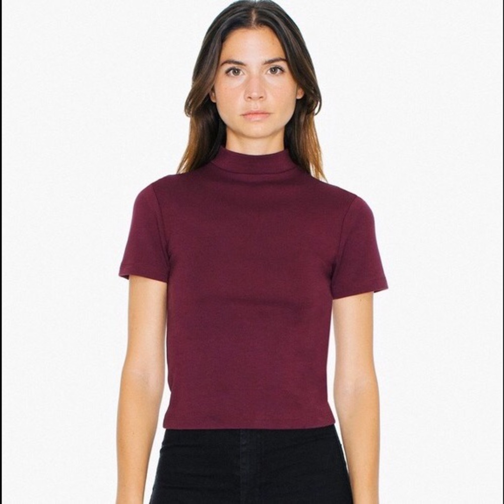NWOT American Apparel Discontinued Mock Neck Top